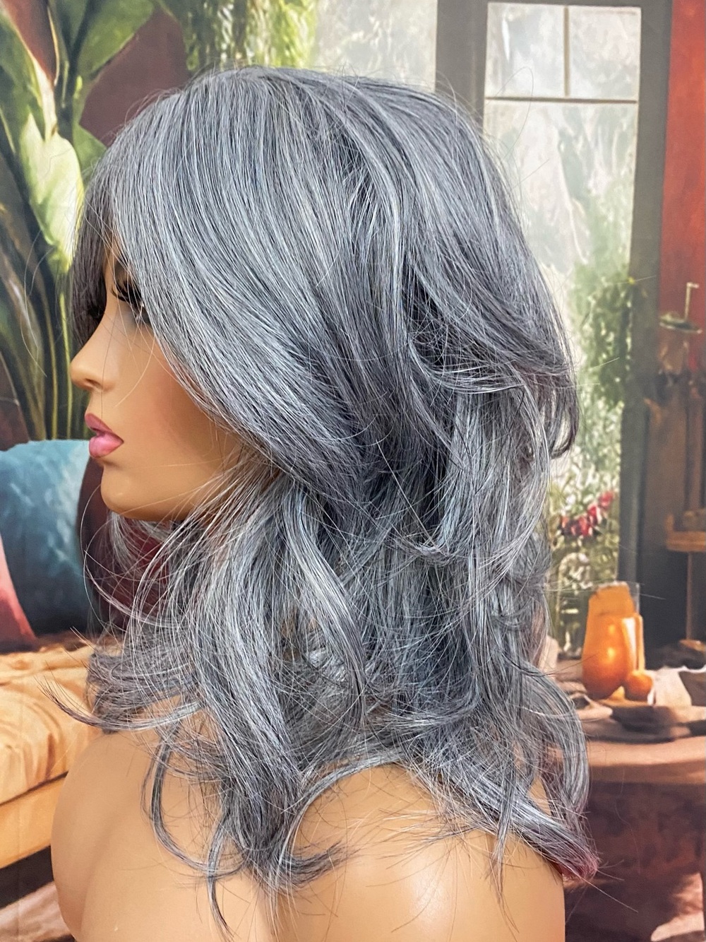 CLEARANCE Silver fox Layered Wig